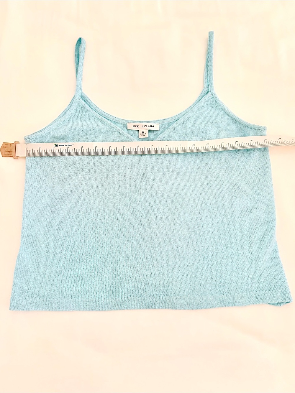St. John Evening Pastel Blue 3 Piece Pantsuit Size 14, Classic, Quiet Luxury - Picture 13 of 16
